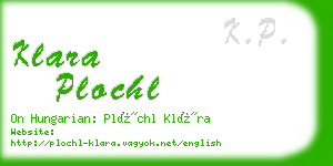 klara plochl business card